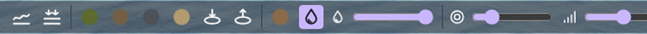 The wetness tool, with its slider